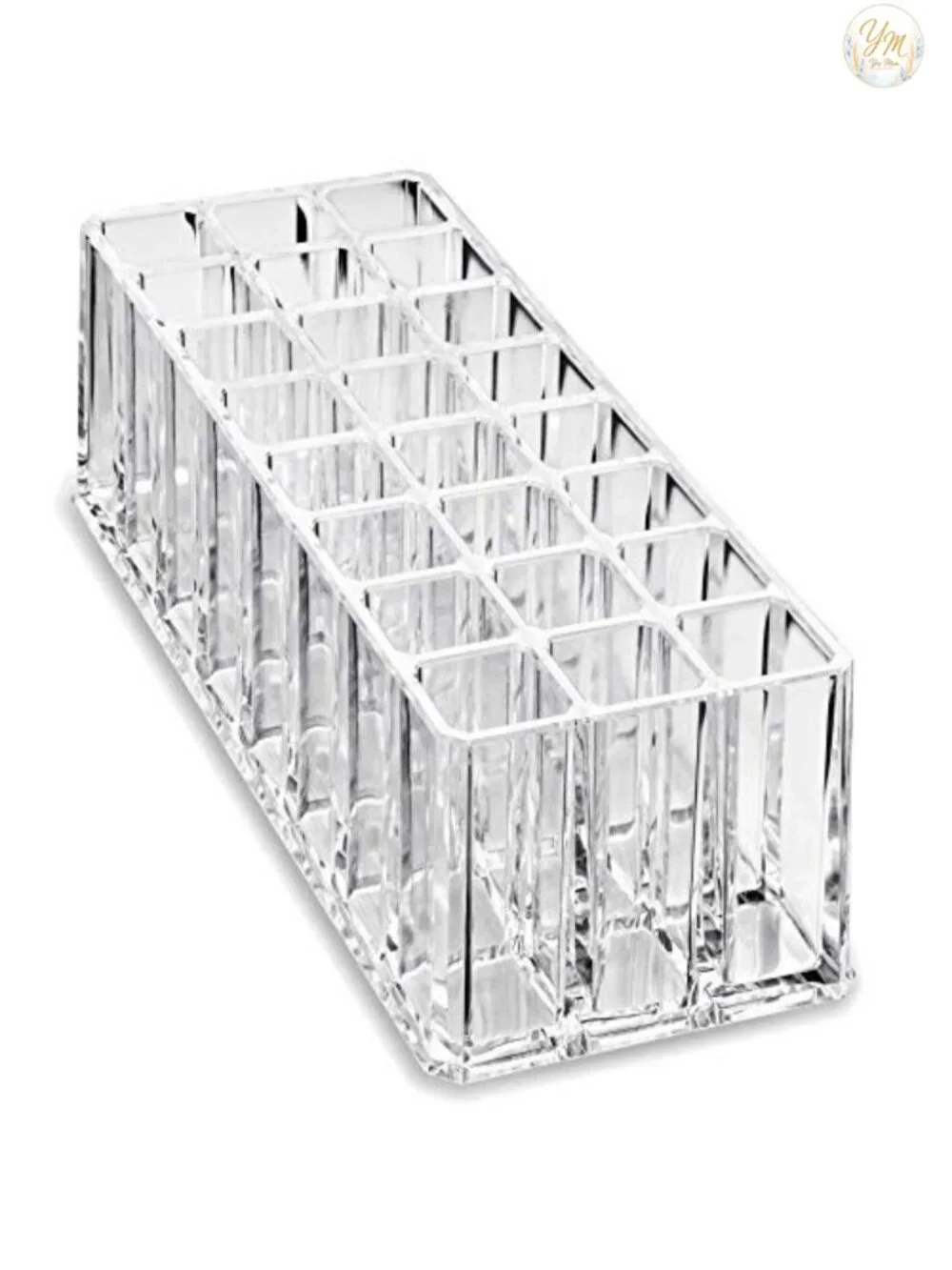 Acrylic Lipstick & Lip Gloss Organizer 48 Space Crystal Clear Cosmetic Storage